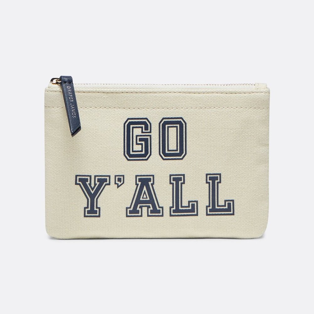 🎉HP🎉Draper James Go Y'all Small Canvas Pouch